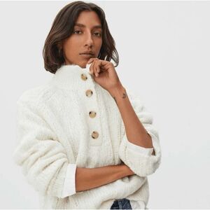 Everlane Lofty Knit Henley Sweater